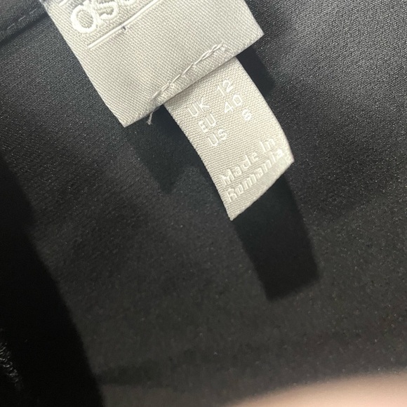 ASOS  Black Crop Top Sheer Organza  Sleeves V Bar Detail Party  SZ 8  EUC - Picture 3 of 8